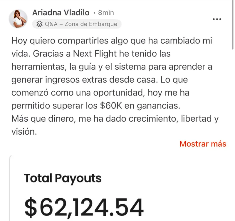 Testimonio de una miembro de NextFlight Academy